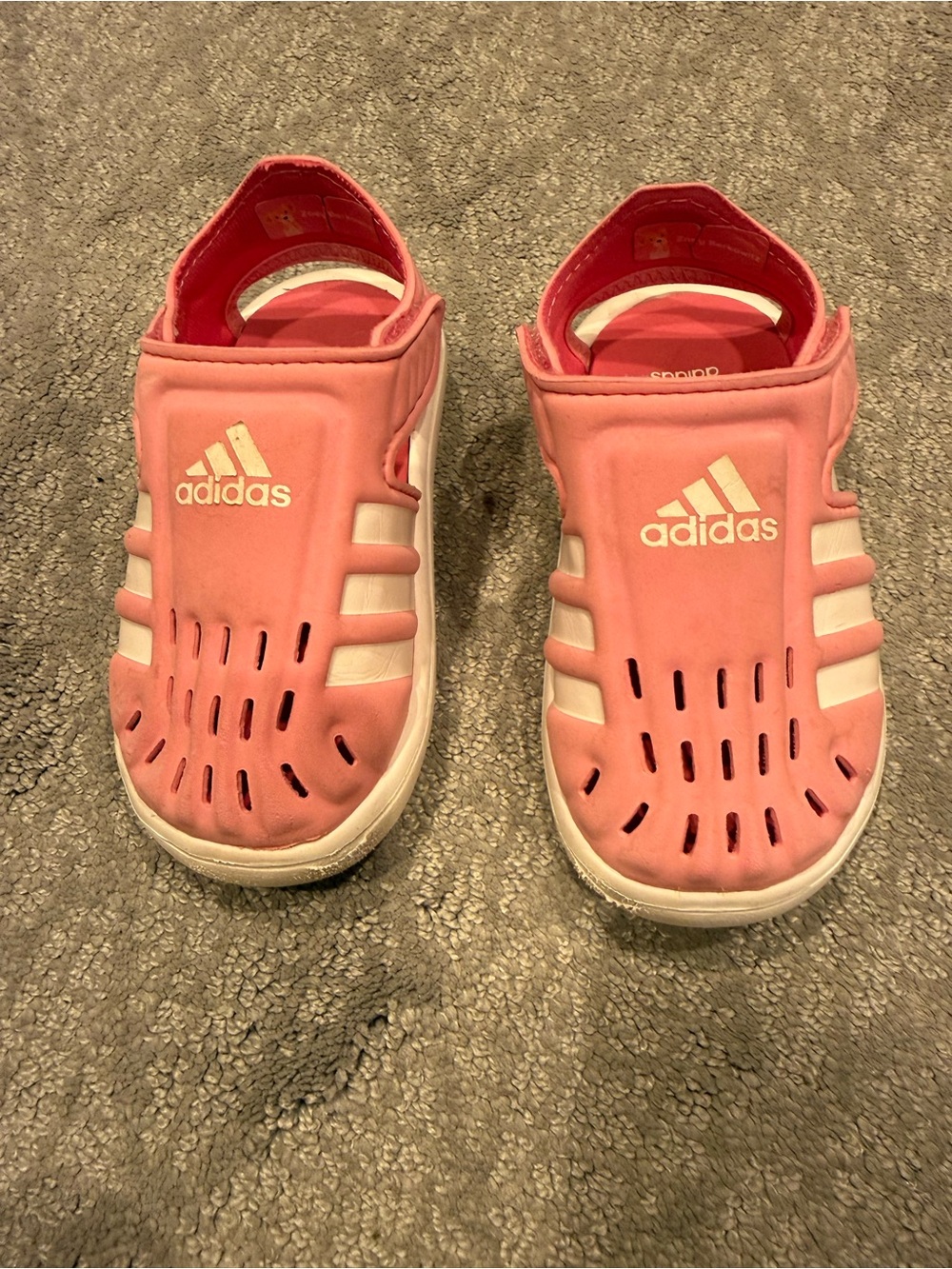 adidas Kids Coral Pink Slip-On Water Clogs
